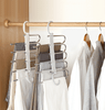 Space -saving multiple pants hanger clothes hanger