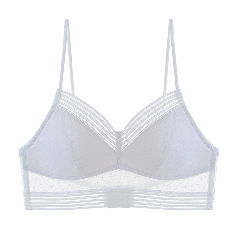 Low -cut edge bra with dots (1+2 free)